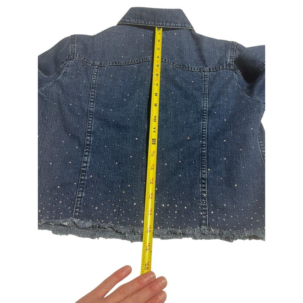 Vintage Fendi Jeans Roma Amor 100% cotton Italian Made SZ 6 Crystal Celeb Style - Picture 11 of 12